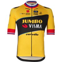 TEAM JUMBO-VISMA Primoz Roglic 2023 Kurzarmtrikot, für Herren, Größe L, Rennrad