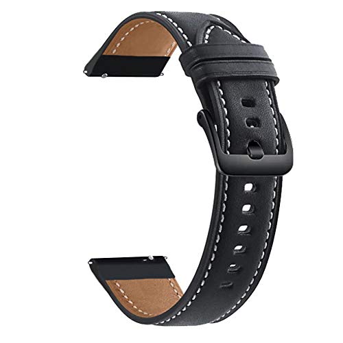 OPKDE Echtes Lederarmband für Garmin Vivoactive 3 4 Venu SQ / 2 Plus Forerunner 645 245 M 158 55 Smartwatch-Armbänder, 22 mm, Achat