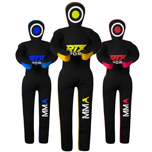 RTX MMA Judo Grappling Dummy -Boxenbeutel Brazilian BJJ Jiu Jitsu Standposition Wrestling BJJ Dummy Martial Arts Boxkartontraining Dummies - Leinwand - Ungefüllt