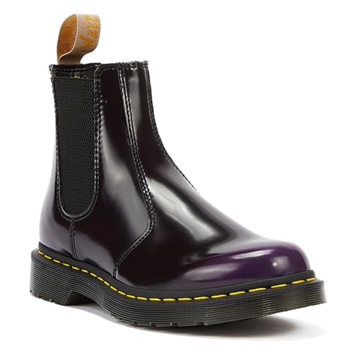 Dr. Martens 2976 VEGAN Stiefel Schwarz/Rich Purple, Schwarz/Sattes Lila, 8