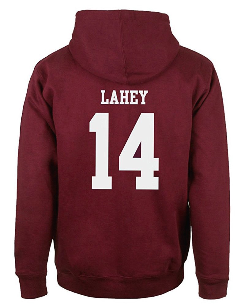 Lässiges modisches Kapuzen-Sweatshirt für Herren, mit Wolfs-Motiv, 24 Teen Stilinski., Rot Lahey 14, M