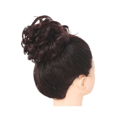 Haarteil Synthetischer unordentlicher Haarknoten, Chignon, Haargummis, gefälschtes Haarband, Zopf, elastischer Haarteilschwanz for Frauen, synthetischer Wickel, lockiger Pferdeschwanz Haarverlängerung