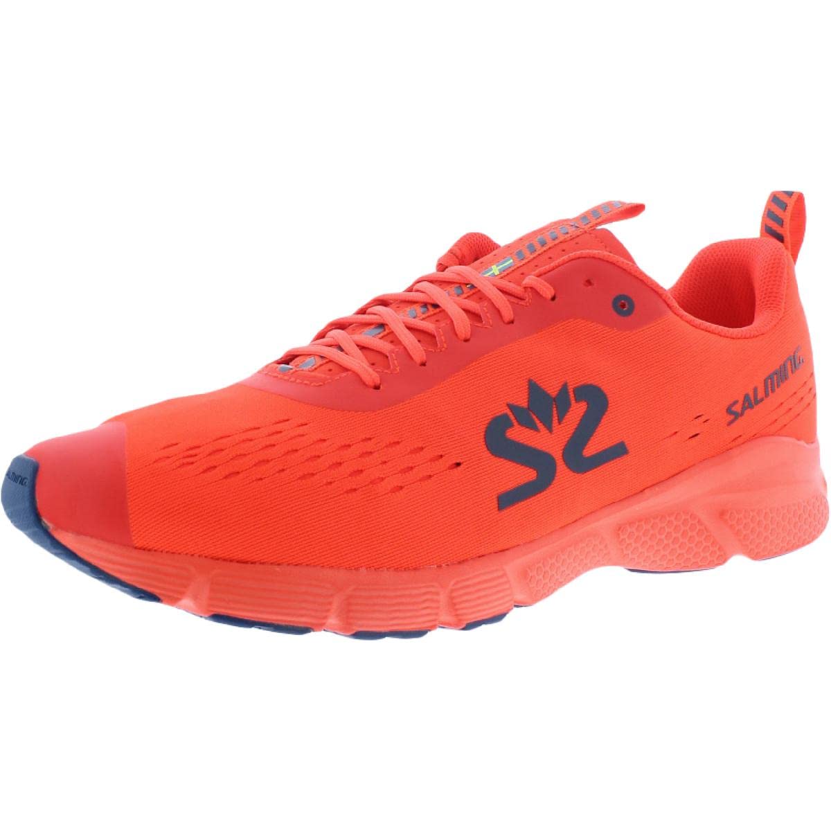 Salming Herren Enroute 3 Schuhe, New orange-Moroccan Blue, US 11.5