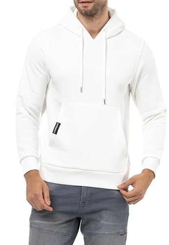 Cipo & Baxx Herren Kapuzenpullover Basic Hoodie Premium Sweatshirt Sweater CL557 Ecru L