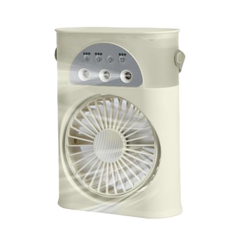 Aizuoni Persönliche Klimaanlage, Kühlsprühventilator - verstellbarer Sprühventilator,Energiesparender Sommerventilator mit Licht, tragbarer elektrischer Ventilator für Arbeitsplatz, Schlafzimmer