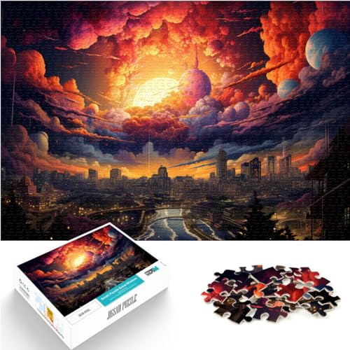 Puzzles für Puzzles, farbenfrohe Los Angeles-Puzzles für Erwachsene, 1000-teiliges Holzpuzzle, lustige Familienpuzzles für anspruchsvolle, schwierige Puzzles (50 x 75 cm)