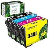 Golfball 34XL Druckerpatronen Multipack 4-farbig für Epson 34 34 XL für epson wf 3720 wf 3725 druckerpatronen