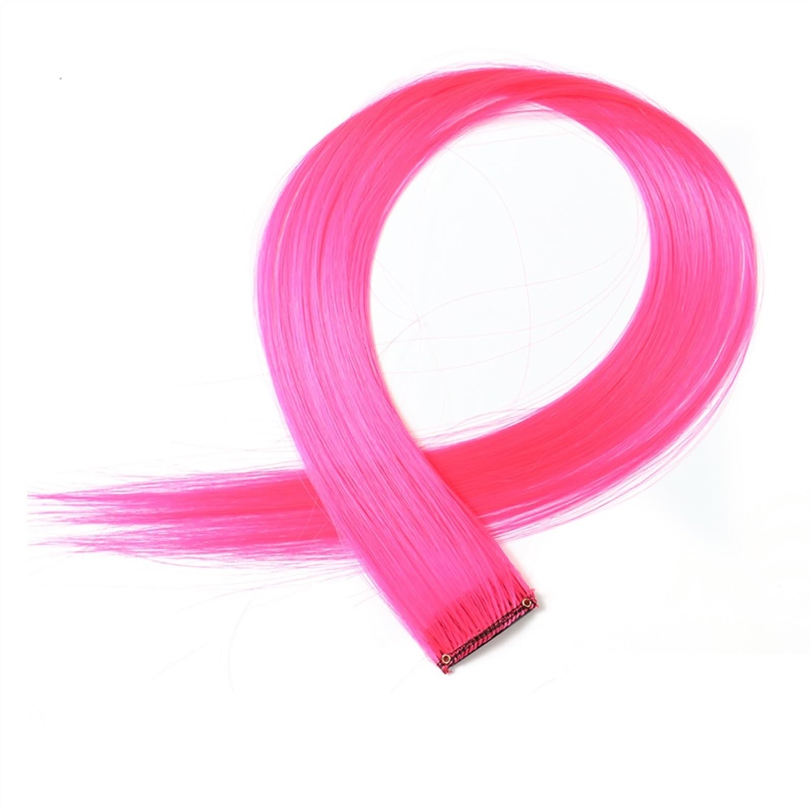 Clip-in-Haarverlängerungen Farbige Clip-in-Haarverlängerungen, 55,9 cm, Regenbogenfarben, lange, glatte Haarteile, Clip-in-Synthetik, Halloween, Cosplay, Mode, Party, Geschenk for Frauen und Mädchen C