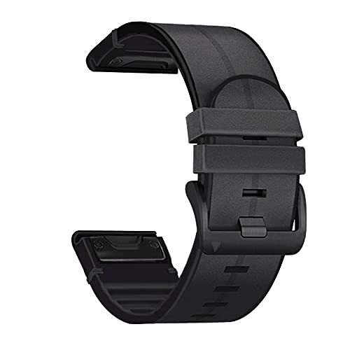 OPKDE 22 x 26 mm Silikon-Lederarmband für Garmin Fenix 7X 7 6X 6 Pro Ersatz-Schnellverschluss-Uhrenarmband für Fenix 5 5X Forerunner 935, 26MM Fenix 6X 5X 7X, Achat