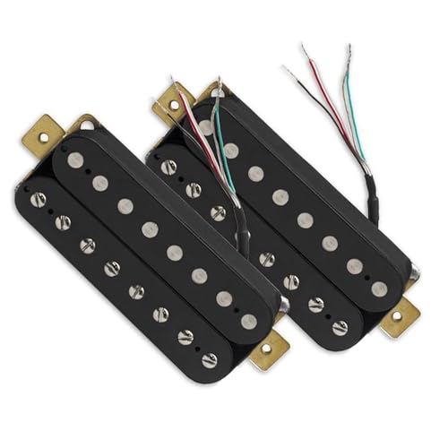 Schwarze 8-saitige E-Gitarren-Humbucker-Tonabnehmer, langlebige Kunststoffspulen-Gitarrenteile Single-Coil-Tonabnehmer (Color : One set)