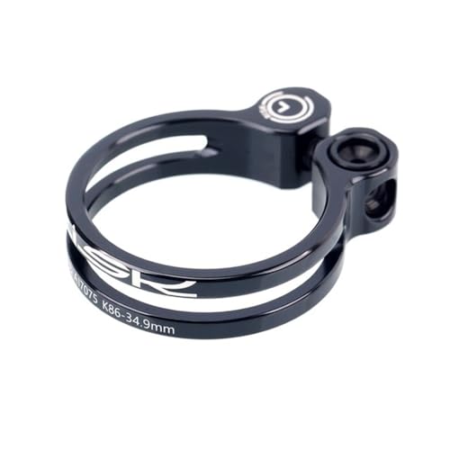 ZiYouao Sattelklemme 31,8mm 34.9mm Ultraleicht Fahrradsitz Postklemme 3 Farben Aluminiumlegierung Fahrrad Sattelstütze Klammern MTB Sitzklemmclip Sattelklemme(34.9mm Black)