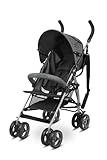 IKS2 Caretero ALFA - Kinderwagen, Buggy - ab 6 Monaten bis 15 kg - Verstellbare Rückenlehne - Mit Sicherheitsgurt, Verdeck, Korb - Reisebuggy 5,3 kg leicht - Buggy Klein Zusammenklappbar - Grau