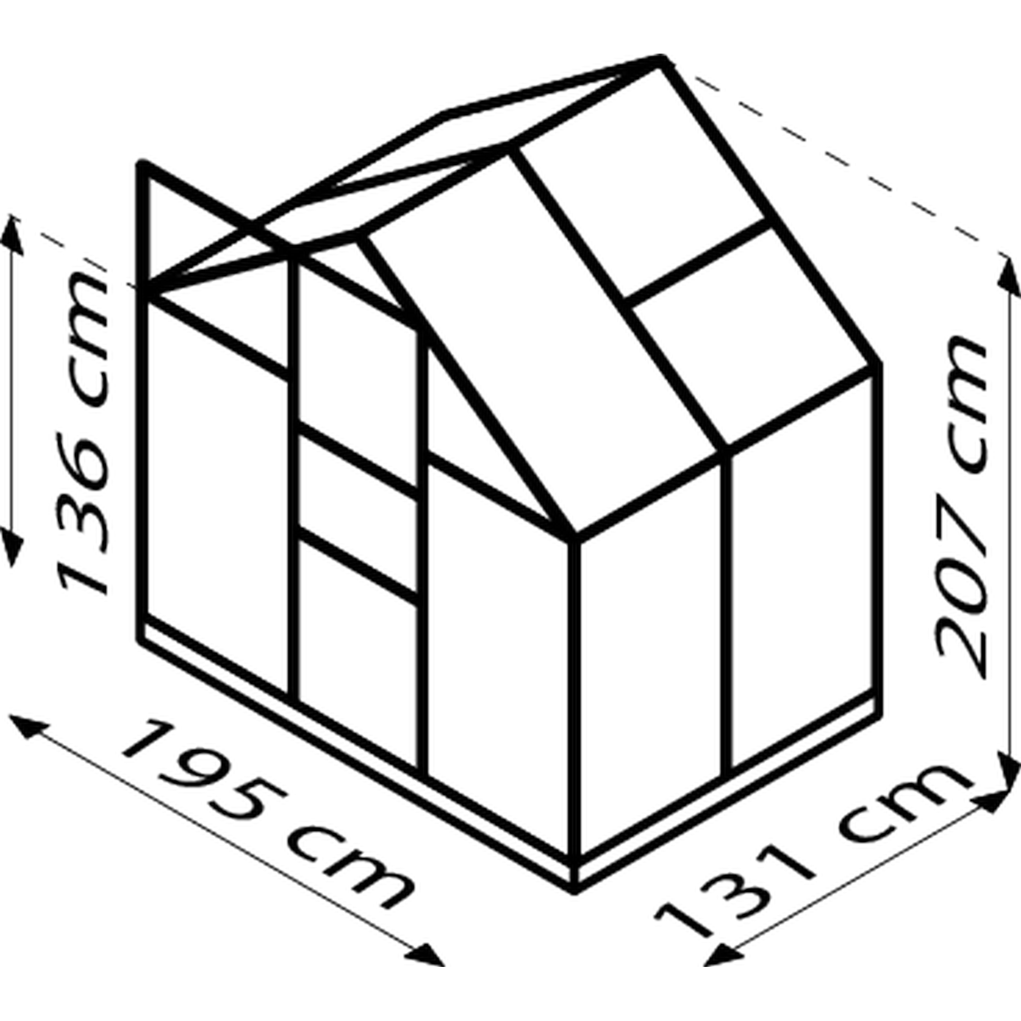 Vitavia Gewächshaus 'Planet 2500' 2,5 m² 192,2 x 130 cm 6 mm Hohlkammerplatten smaragdfarben 3