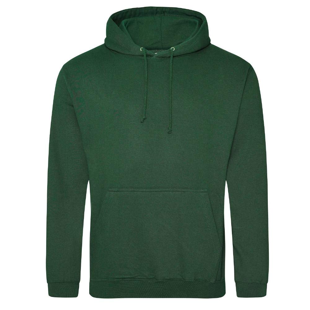 Just Hoods - Unisex College Hoodie/Bottle Green, 3XL