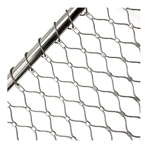 ALFAAL 304 Edelstahl-seilnetz Seilnetz Aus Rostfreiem Stahl Edelstahl-seilnetz Geeignet für Fußballplatz Garten Balkon Treppenzaun (Color : 10cm mesh, Size : 1x1m)