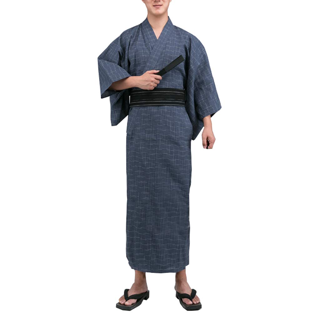 Männer japanischen Yukata japanischen Kimono Home Robe Pyjamas Dressing Gown # 11