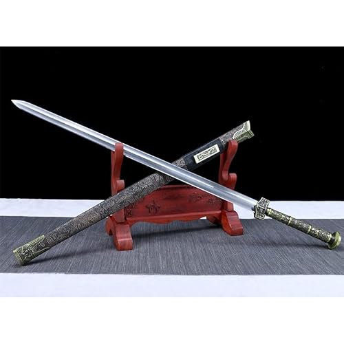 MAUXpIAO sword Chinese Sword/Sharp/Two-Handed Sword, Single-Handed Sword, 42.5 in Swords, Real Weapons, Hand-Forged Manganese Steel schwerter/A/42.5in