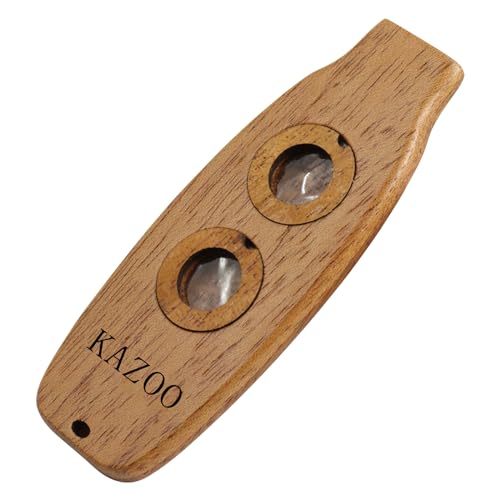 Kazoo-Begleitungsinstrument aus Holz mit Doppelmembran, Doppelloch, tragbares Musikinstrument für Anfänger, tragbares Musikinstrument