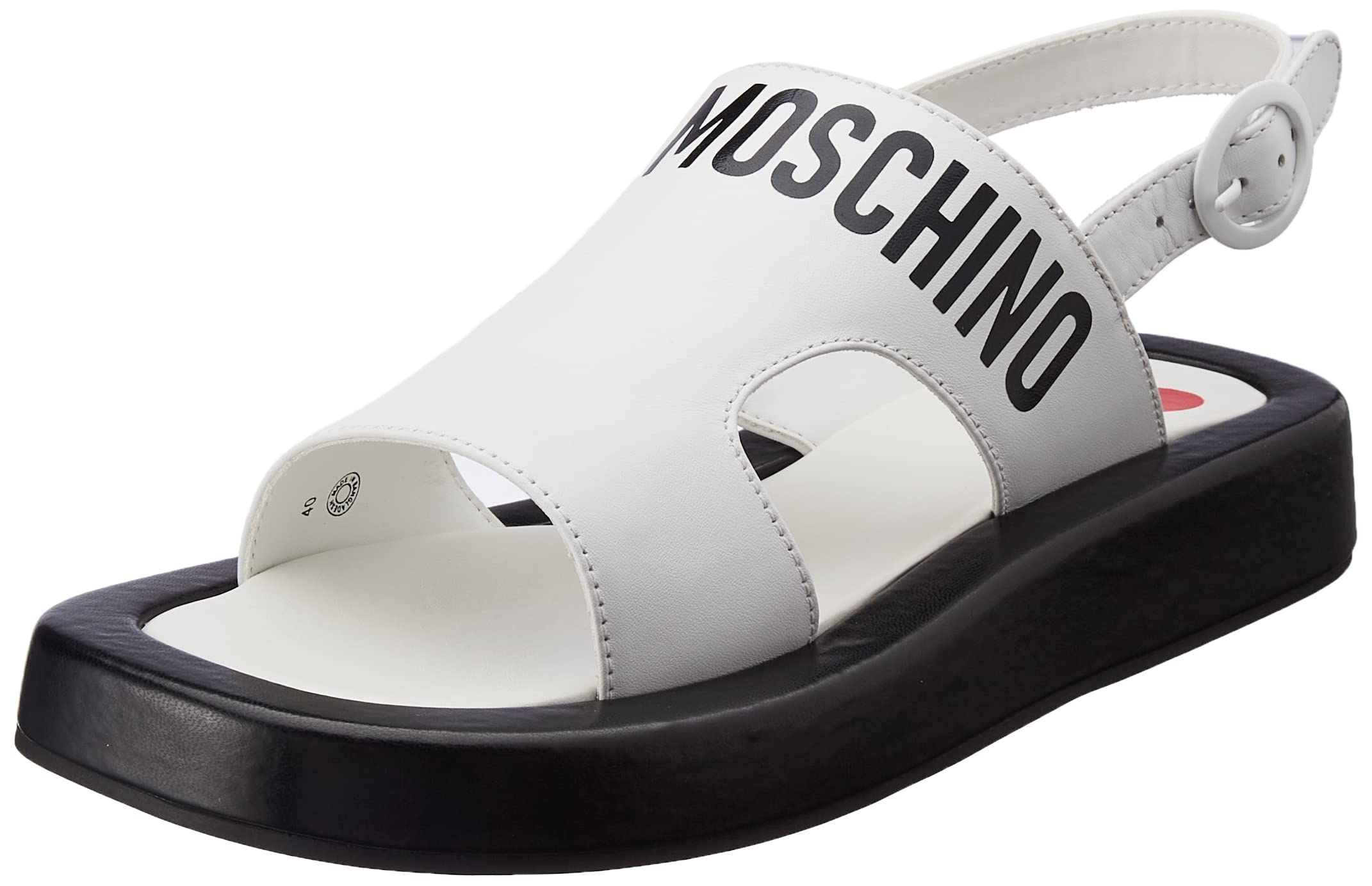 Love Moschino Damen SANDALO Sandale, Weiß, 36 EU