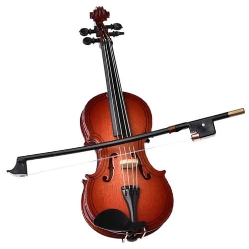 Mini-Geigenmodell, Miniatur-Klassiker-Geigen-Dekorationsdisplay, Mini-Musikinstrument-Ornamente Mit Ständer Musikinstrumente Miniatur (Size : 25CM)