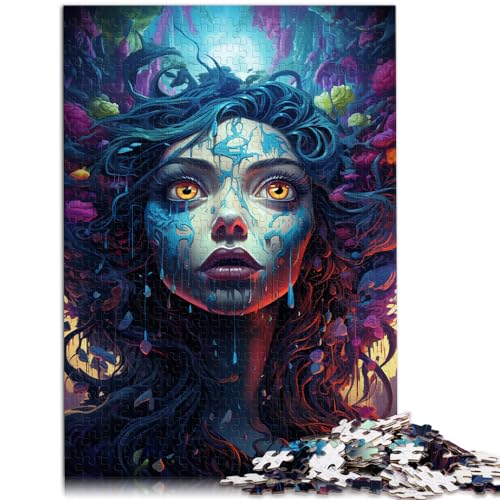 Puzzles für Fantasy-Hexe, Puzzle für Erwachsene, 1000 Teile, Holzpuzzle, Familienspiel, Stressabbau, schwieriges Herausforderungspuzzle, 1000 Teile (50 x 75 cm)