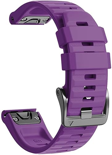 NEYENS 22 x 26 mm Armband aus Silikon für Garmin Fenix 6X 6 Pro 7 7X 5X 5 Plus 3HR 945 Schnellverschluss-Armbänder Ersatz, 22mm Fenix 6 6Pro, Achat