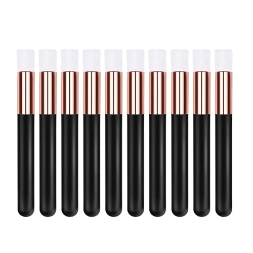 Aqxyxsw Wimpernreinigungsbürste Lash Shampoo Bürste for Wimpernverlängerung Peel Off Mitesser Entferner Makeup Tools lingli(Color:Black 10pcs)