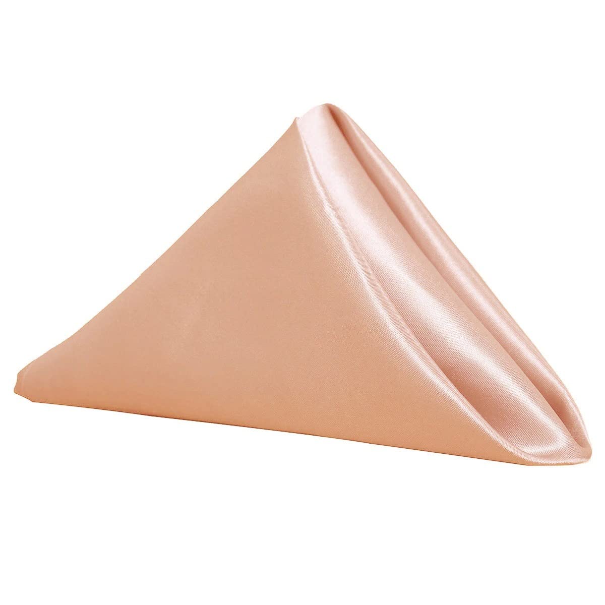 Wiederverwendbare Stoffservietten, 10 teile/los Quadrat Satin Tisch Servietten Weiches Taschentuch Romantische Hochzeit Bankett Tischtuch Dinner Dekoration Benutzerdefinierte Servietten(Peach)