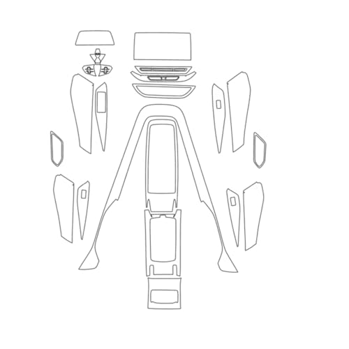 Auto-Innenabdeckungsaufkleber für VW für ID.4 CROZZ GTX X PRO, helle Reparaturmembran, schützende TPU-Folie, Styling (für ID.4 X Pro)