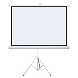 Tragbarer Stand-Photonenbildschirm, weiße Fiberglas-Photonenprojektionsleinwand 60 Zoll 72 Zoll 84 Zoll 100 Zoll for zu Hause im Freien Trauen Sie Sich, EIN Fußballspiel anzuschauen(White 4:3,100")