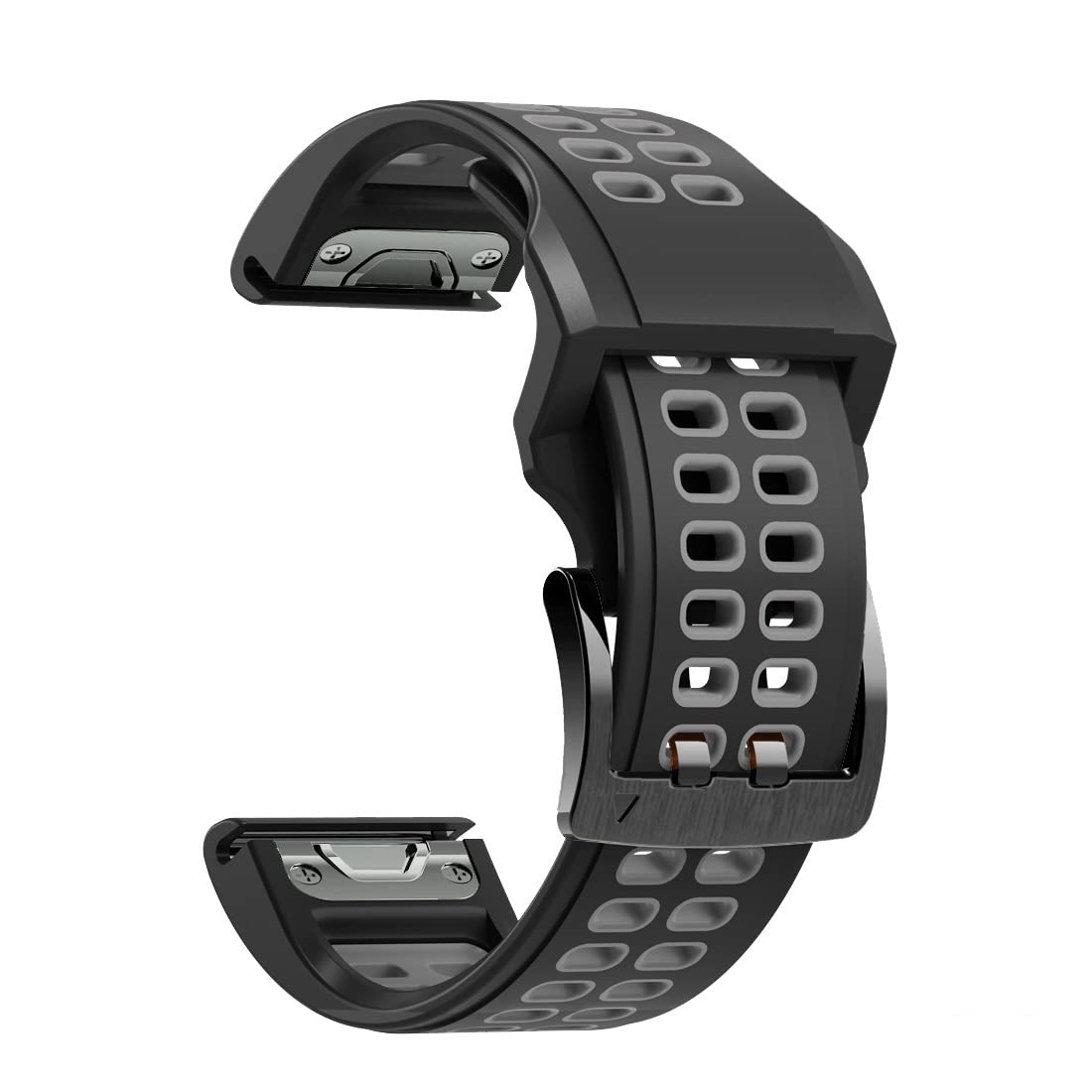 OPKDE Silikon-Lederarmband für Garmin Fenix 7 7X 5 5X Plus 6 6X Pro Smartwatch QuickFit Easyfit Armband 26 22 mm, QuickFit 22mm, Achat