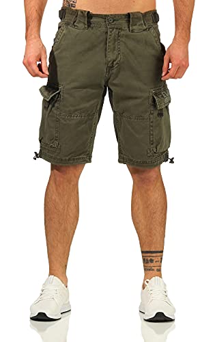 Jet Lag Herren Cargo Shorts 21-753, Farbe:Oliv, Größe:L