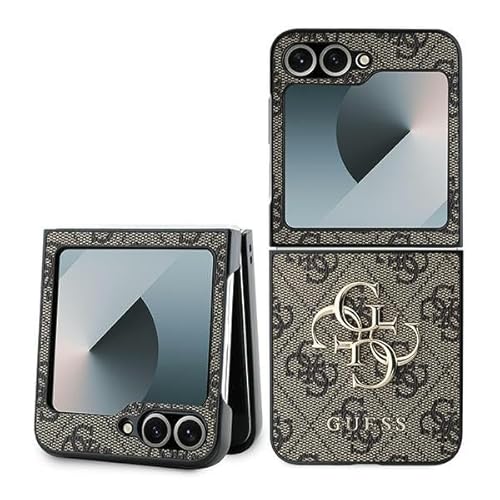 CG Mobile Guess GUHCZF64GMGBR hülle für Z Flip6 F741 braun Leather 4G Metal Logo