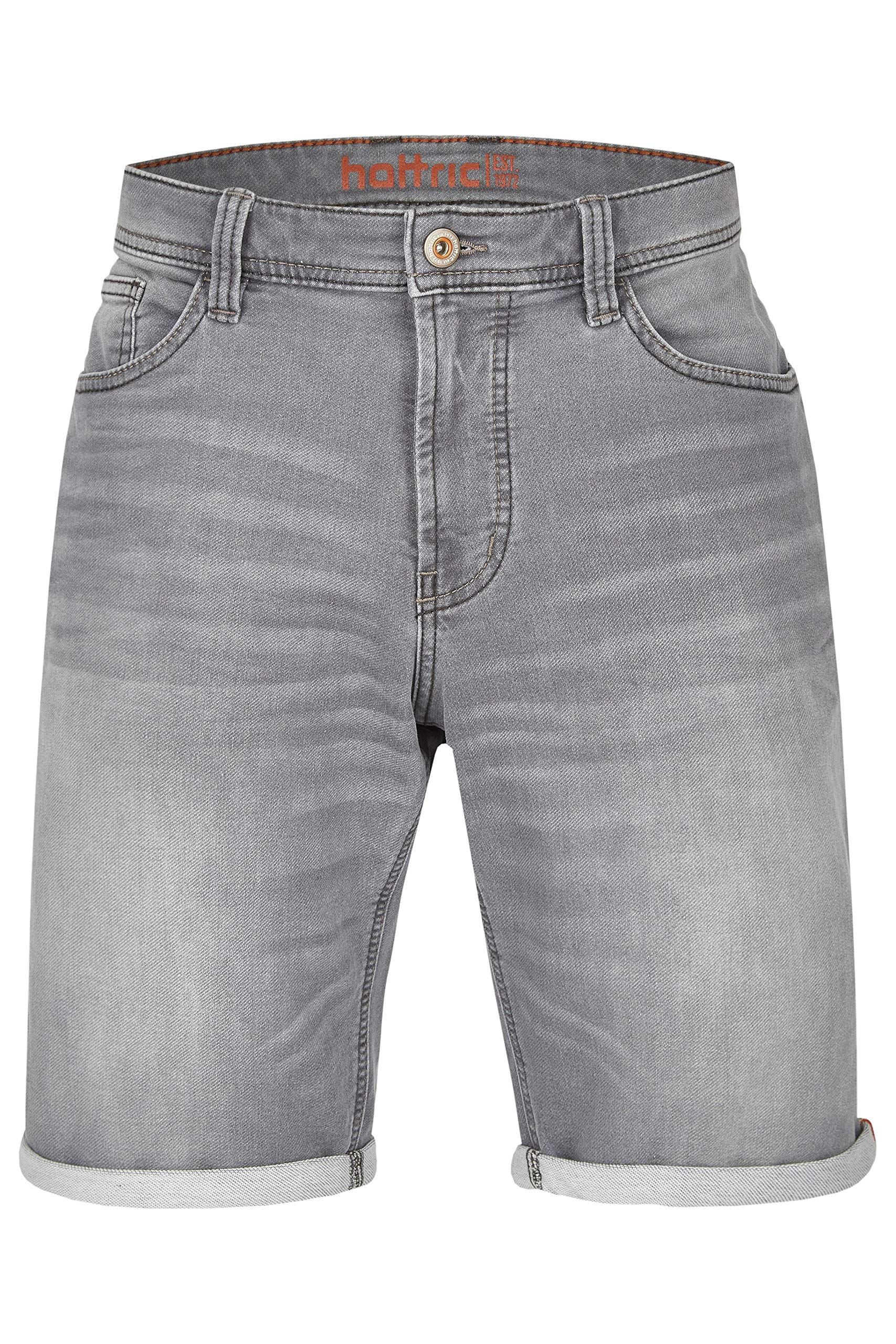 Hattric Herren 5-Pocket-Hose Bermuda Shorts Grey 31I