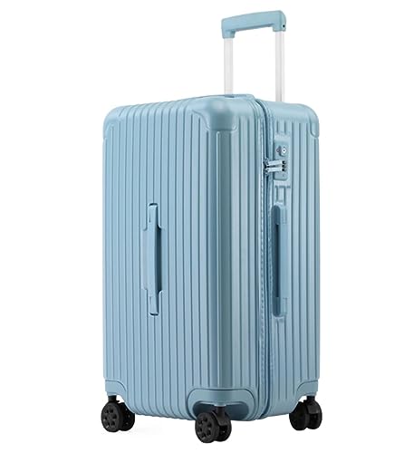 Habrur Rollkoffer Koffer Trolley Gepäck Mit TSA-Schloss, PC + ABS-Koffer, Gepäckkoffer Mit Spinner-Rädern, Leicht Koffer Gepäck Reisekoffer (Color : Blu, Size : 24 inch)