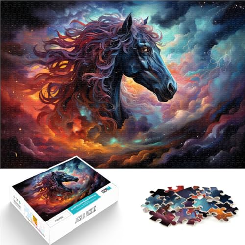 Puzzle Nebula Dark Horse Puzzle für Erwachsene, 1000-teiliges Holzpuzzle, lustige Aktivitäten zu Hause, Geburtstagsgeschenk, Reisegeschenk, 1000 Teile (50 x 75 cm)