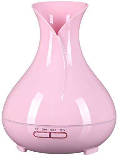 SIXTOL Vulcan Aroma Diffusor pink Holz 350ml | Ultraschall-Luftbefeuchter | Zur Luftbefeuchtung und Durchduftung von Zuhause, Schlafzimmer, Büro | Aromatherapie | Für ätherische Öle