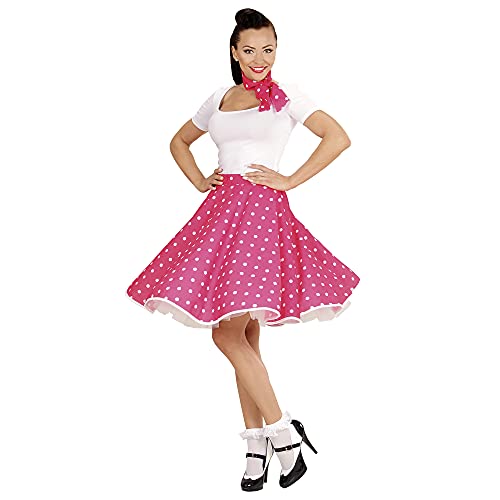 "PINK 50s POLKA DOTS SKIRT & NECK SCARF" -