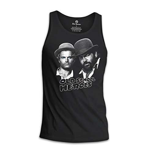 Bud Spencer® Herren Old School Heroes Tanktop/Muscle Shirt (schwarz) (L)