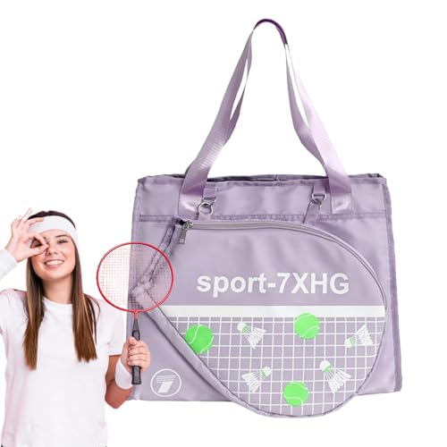 Nbhuiakl Tennis-Einkaufstasche | Leichte Badminton-Tasche, Tennis-Rucksack mit großem Fassungsvermögen | Wasserdichter Badminton-Rucksack, Tennis-Tragetasche für Basketball, Fußball