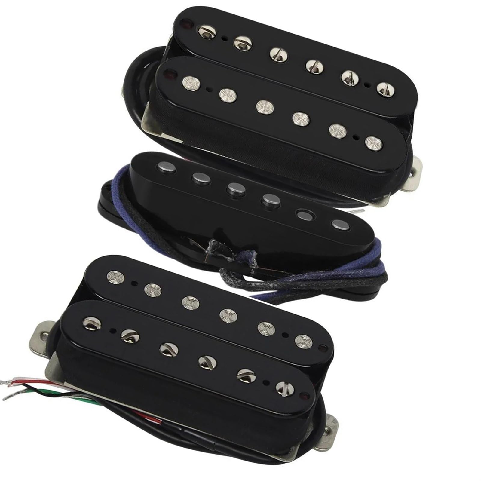 Gitarren-Tonabnehmer 3 Stück E-Gitarre Humbucker Pickups Single Coil Pickup HSH Set 50/52/52 Mm Schwarz