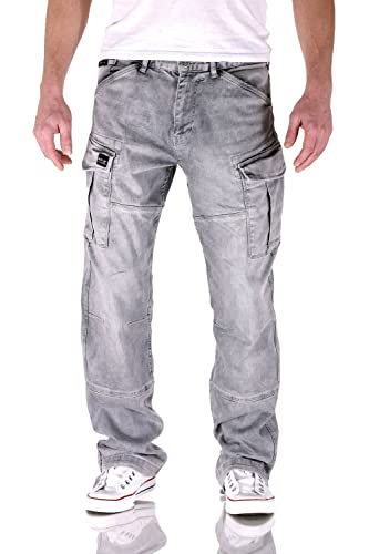 Big Seven Brian Mercury Wash Cargo Herren Jeans, Hosengröße:W33/L32