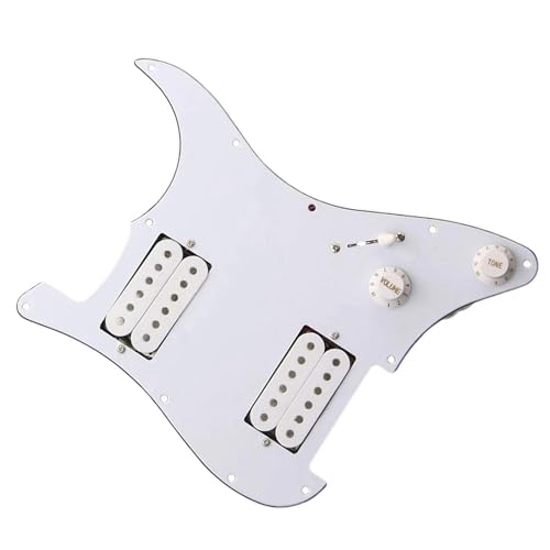 Standard-Pickguard-Tonabnehmer HH 3Ply Loaded Gitarren-Humbucker-Tonabnehmer E-Gitarren-Schlagbrett-Ersatz (Color : 2)