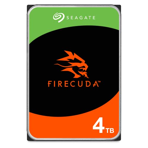 Seagate FireCuda 4 TB interne Festplatte HDD, 3.5 Zoll, 7200 U/Min, CMR, 256 MB Cache, SATA 6 GB/s, Silber, inkl. 3 Jahre Rescue Service, FFP, Modellnr.: ST4000DXZ05