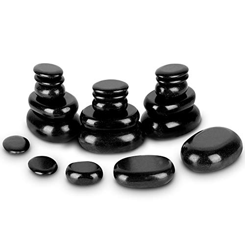 Basalt Massagesteine, Hot Stone Massage Set, Hot Basalt Stones, Lavasteine Für Massage, Heiße Massagesteine, Relax Muscles Hot Stones Set, Hot Spa Basalt, Wellness Wärme Behandlung, SPA Behandlung