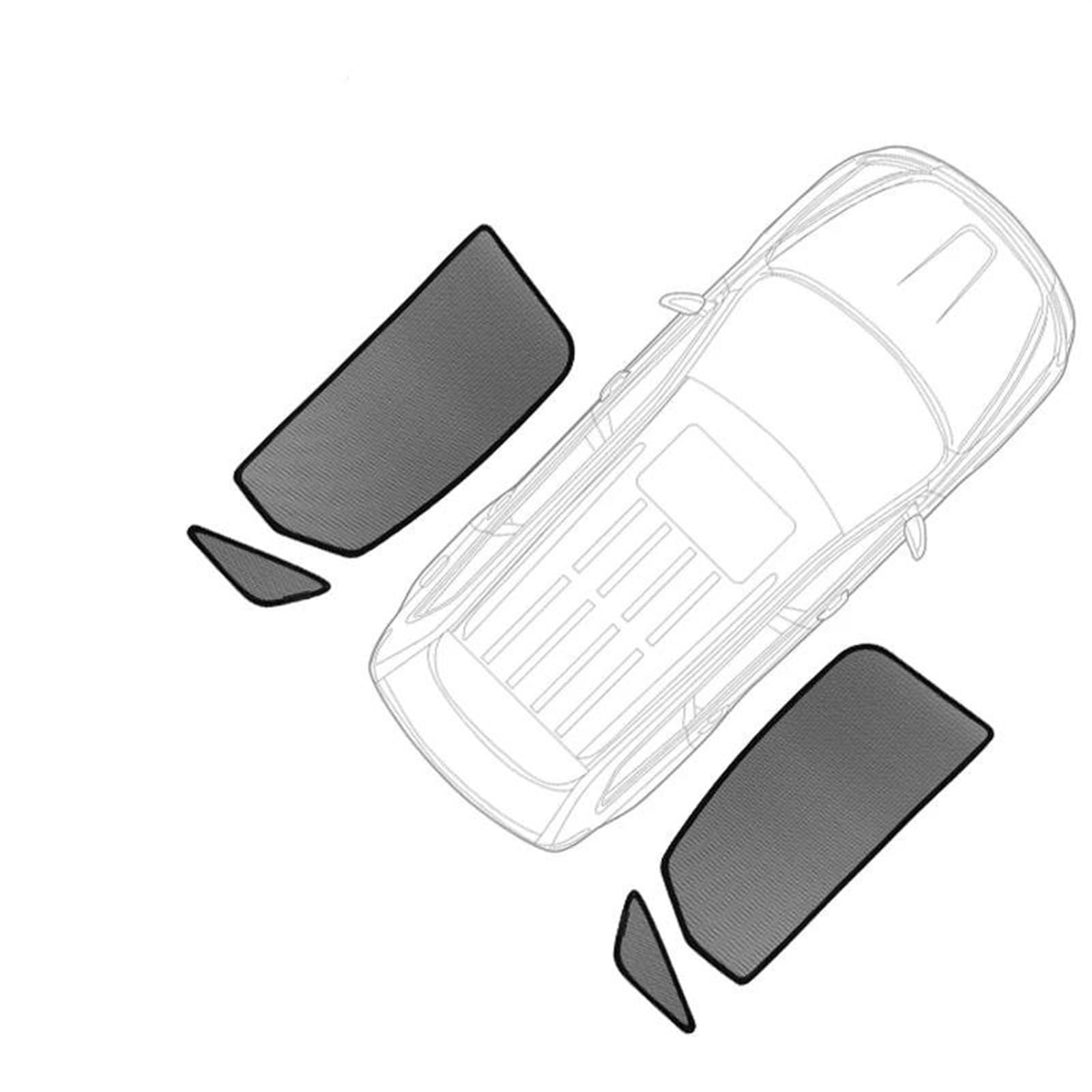 Auto Sonnenshutz Für Citroen C5 Für Aircross 2018-2023 Fenster Visier Magnetische Auto Sonnenschutz Windschutzscheibe Rahmen Vorhänge Schild Fenster Sonnenblende(Rear Triangular)