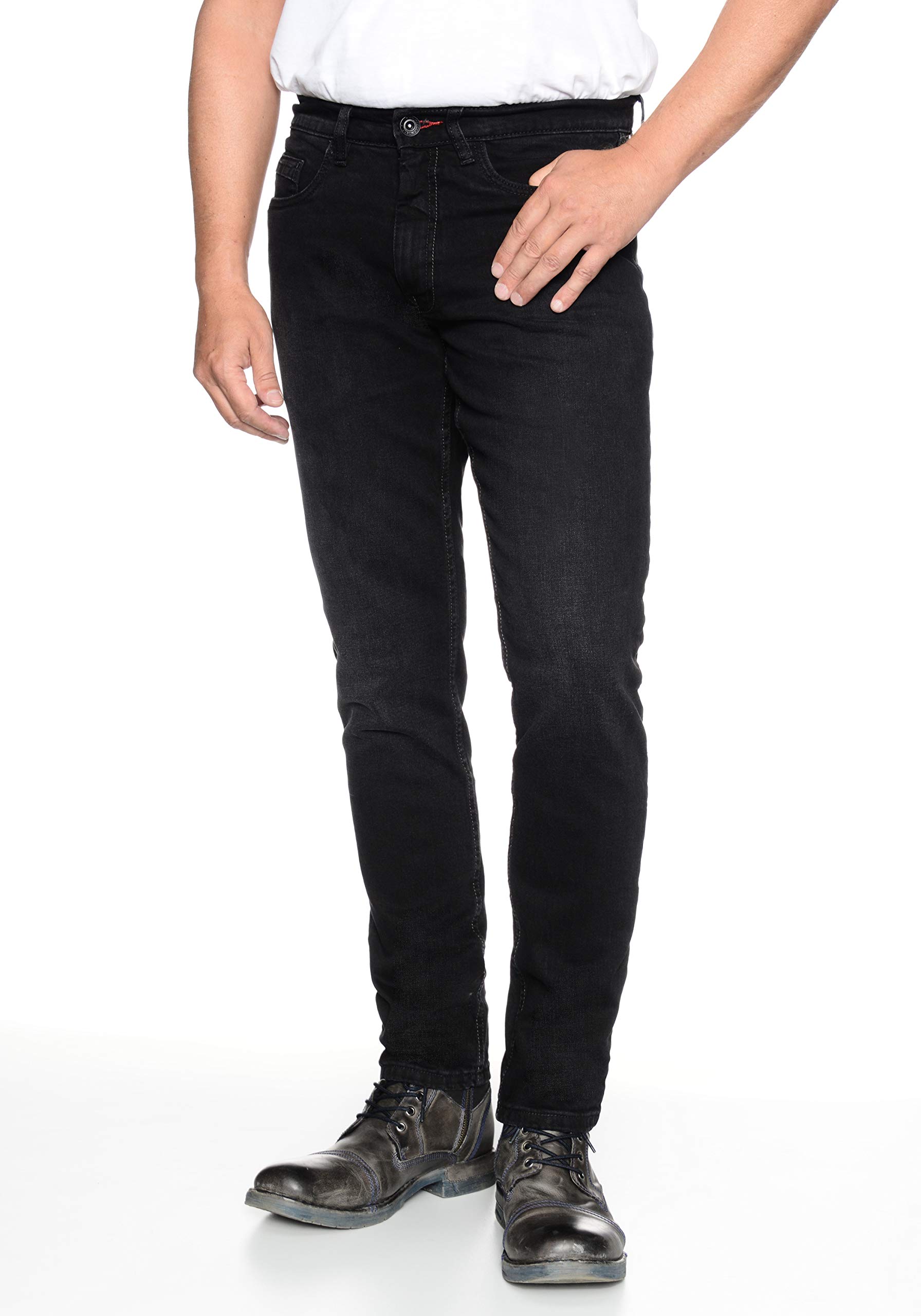 HERO BY JOHN MEDOOX Slim Straight Stretch, Black Used, 38W / 34L