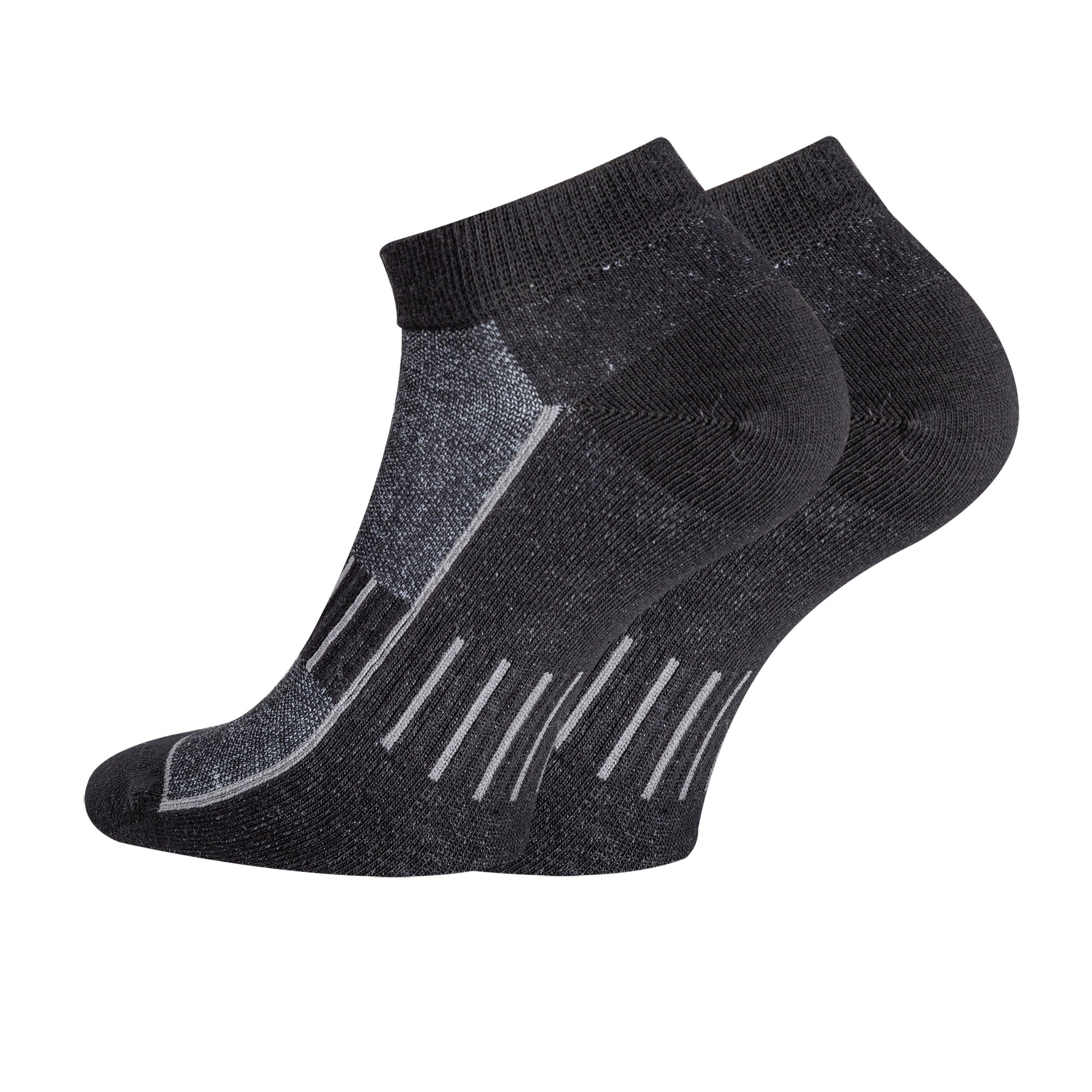 TippTexx24 6/12 Paar Sport-Sneakersocken,fast unsichtbar und mit Anti-Loch-Garantie (43-46, Black-12 Paar)