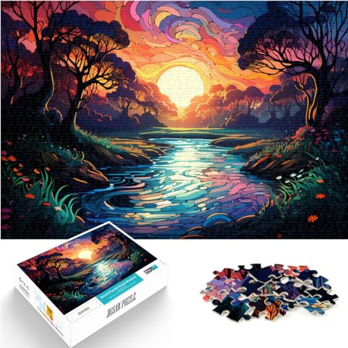 Puzzles Geschenke Spielzeug Farbe Amazonas-Regenwald 1000 Teile Puzzles für Erwachsene Puzzles Holzpuzzle Künstlersammlung, Bildende Kunst 1000 Teile (50x75cm)