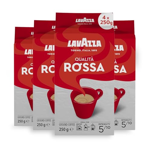 Lavazza Kaffee Qualità ROSSA, gemahlener Bohnenkaffee (4 x 250g)